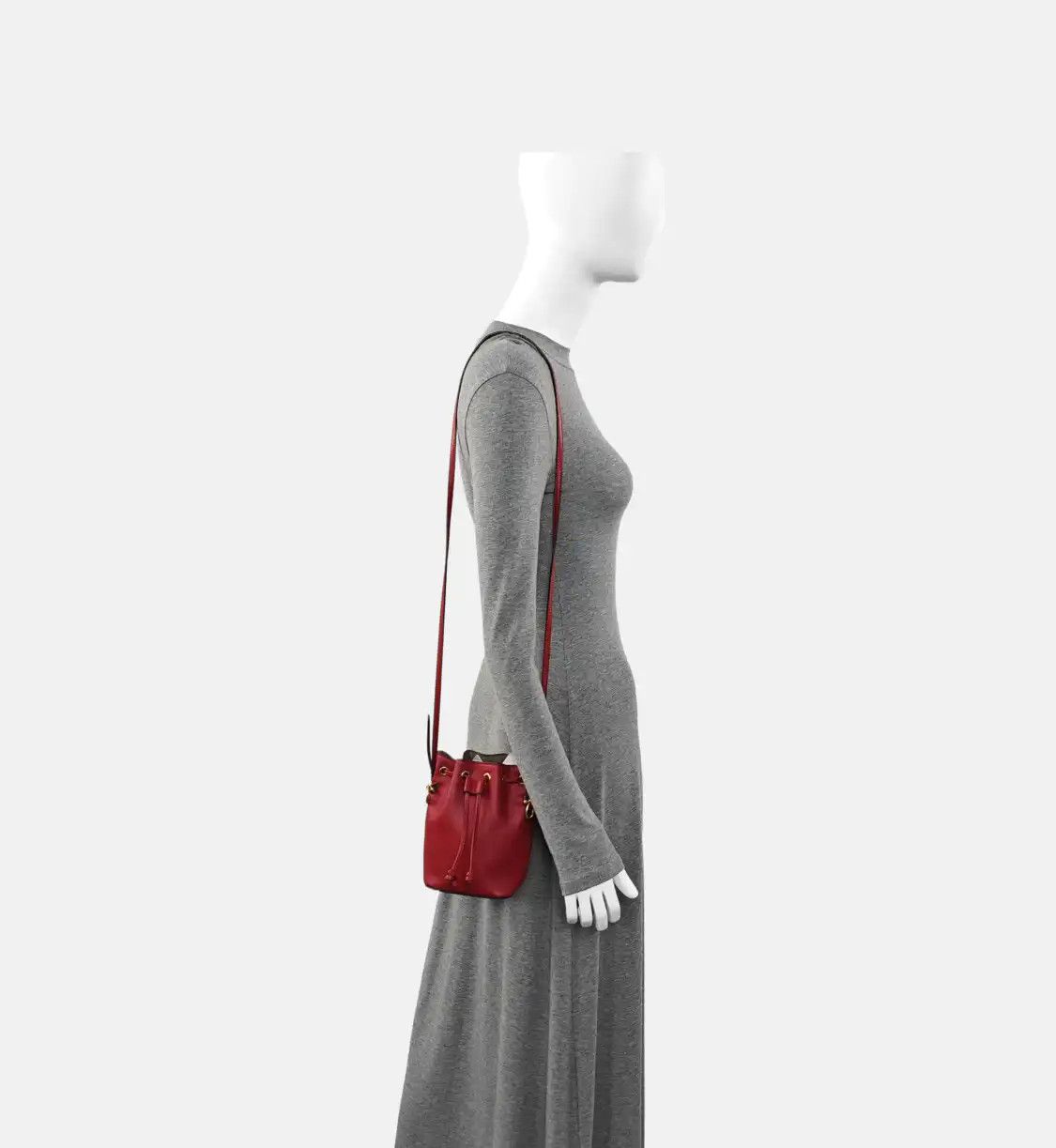 Fendi FENDI Mon Tresor mini red cowhide leather shoulder bag gold hardware detachable Size ONE SIZE - 2 Thumbnail