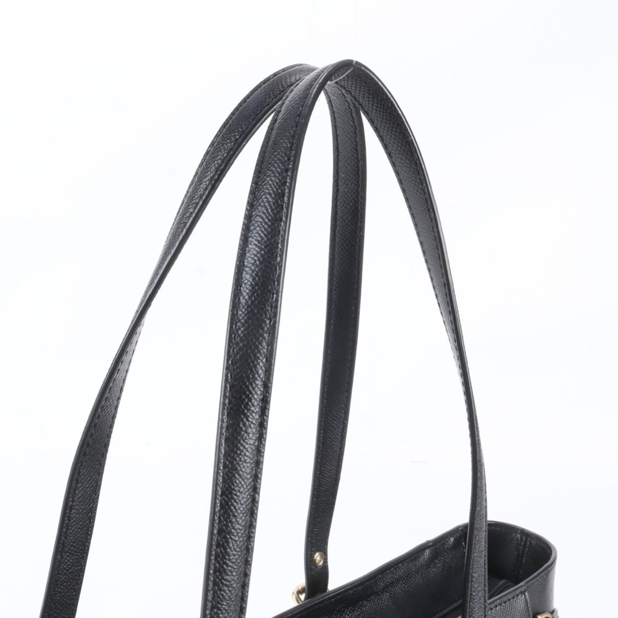 Michael Kors Michael Kors Leather Tote Bag Shoulder Handbag Black Women's Size ONE SIZE - 2 Thumbnail