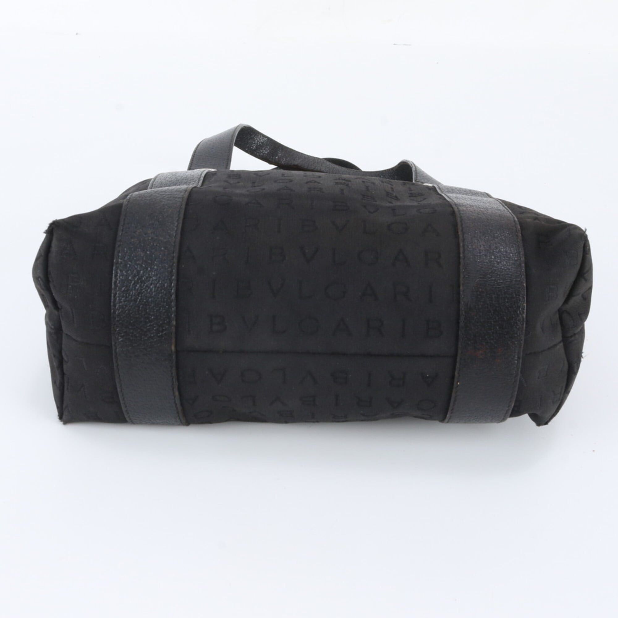 Bvlgari Bvlgari Logomania Leather Canvas Tote Bag Shoulder Handbag Black Women's Size ONE SIZE - 4 Thumbnail