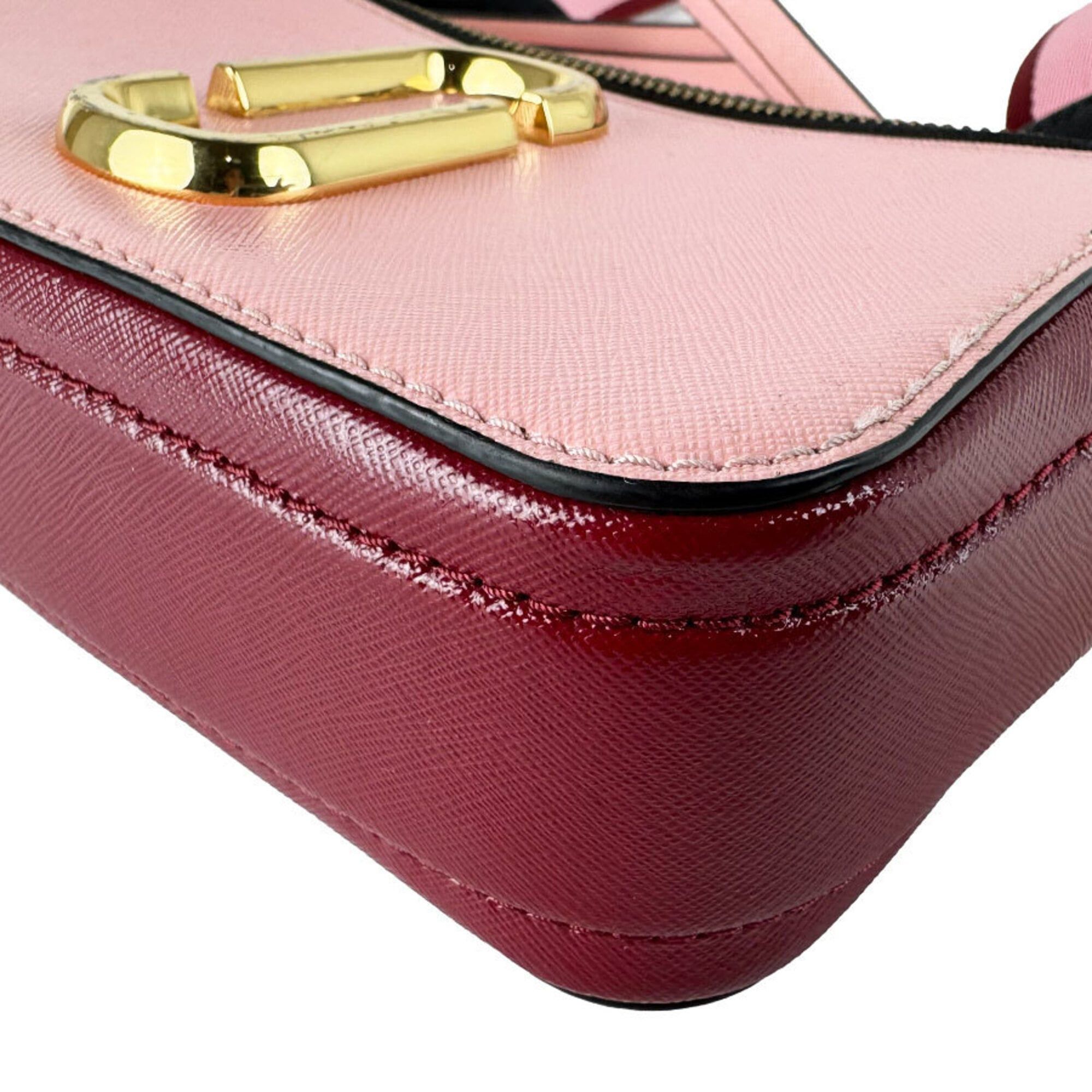 Marc Jacobs Marc Jacobs Snapshot Shoulder Bag, Coated Canvas, Pink, Gold, Red, Women's (z10930) Size ONE SIZE - 8 Thumbnail