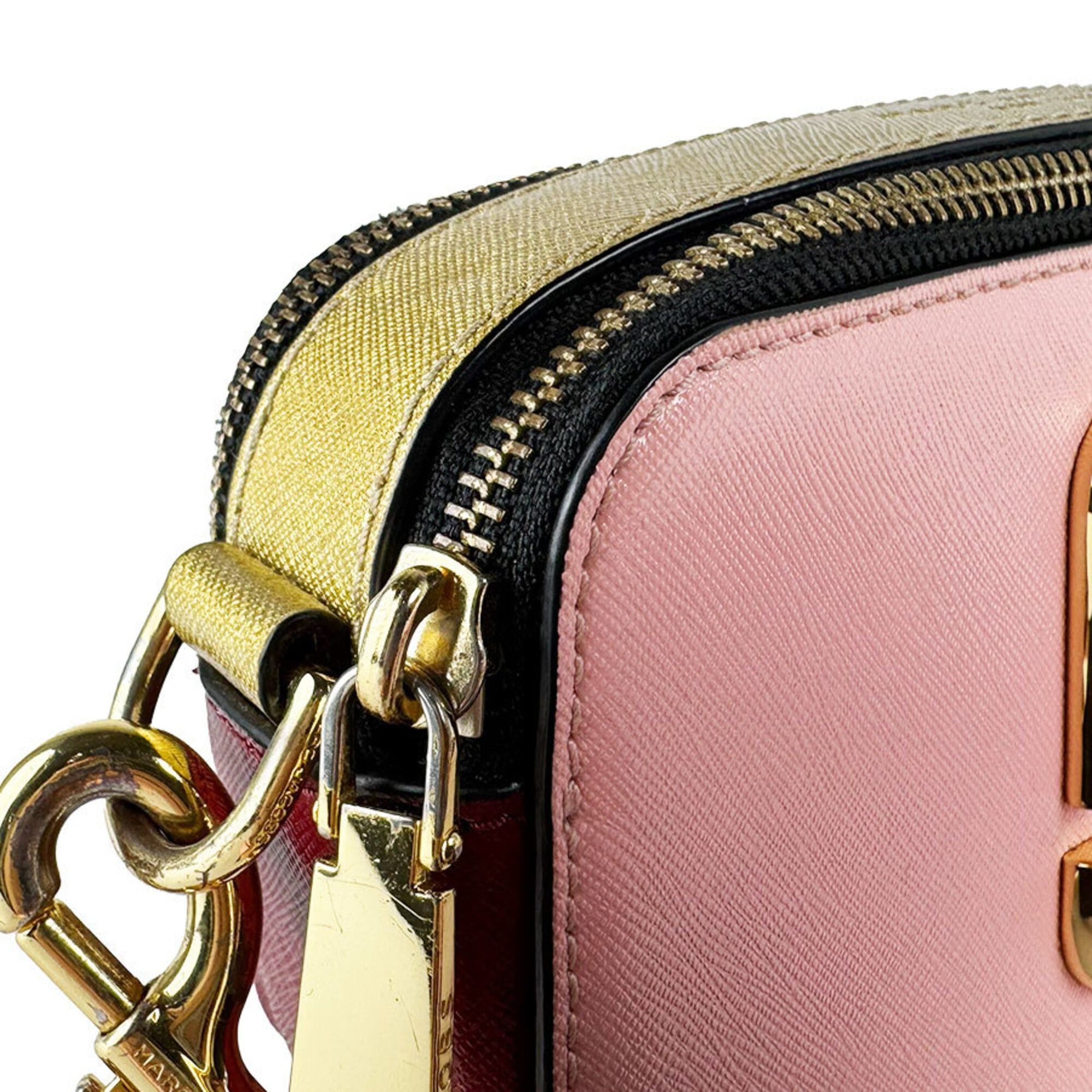 Marc Jacobs Marc Jacobs Snapshot Shoulder Bag, Coated Canvas, Pink, Gold, Red, Women's (z10930) Size ONE SIZE - 7 Thumbnail