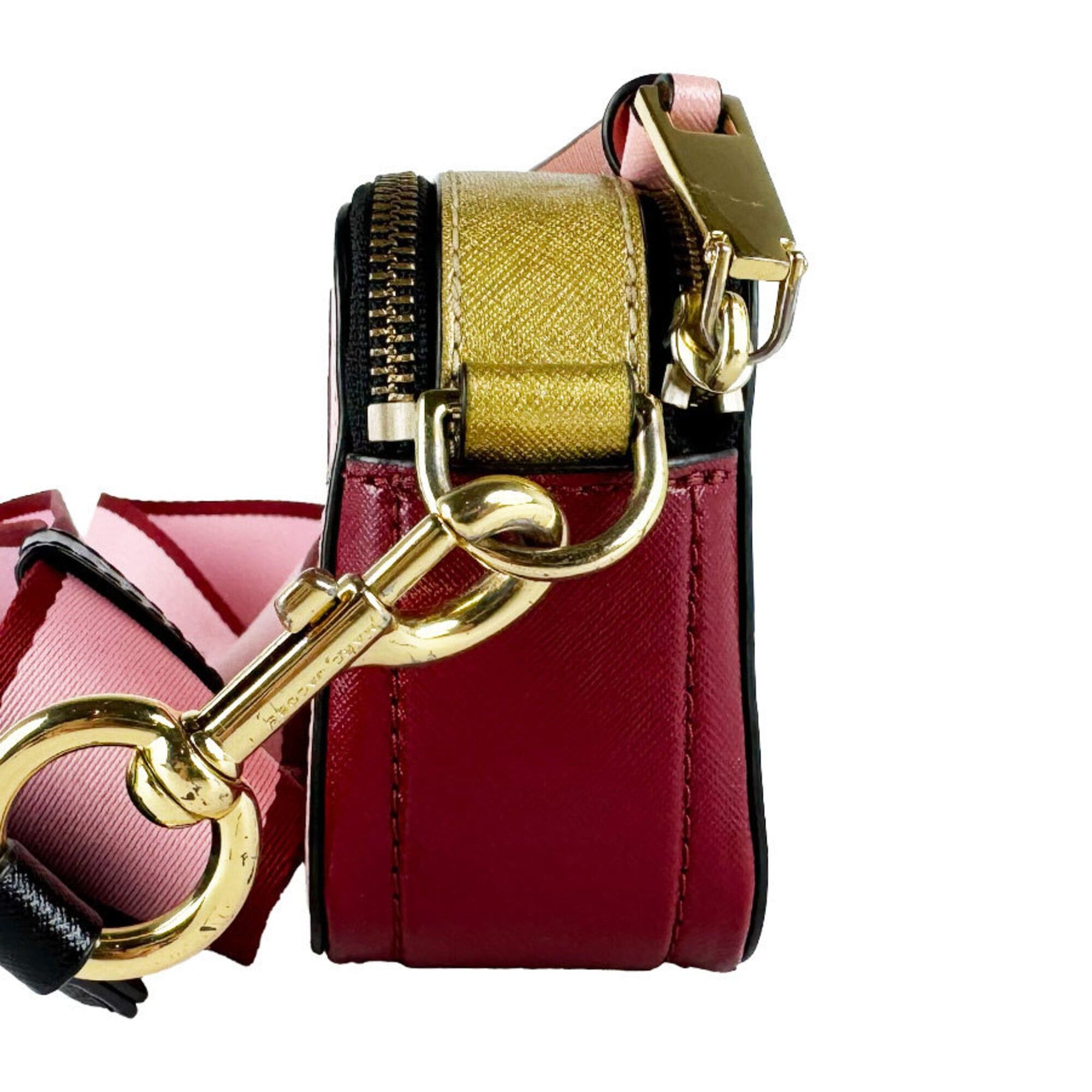 Marc Jacobs Marc Jacobs Snapshot Shoulder Bag, Coated Canvas, Pink, Gold, Red, Women's (z10930) Size ONE SIZE - 2 Thumbnail