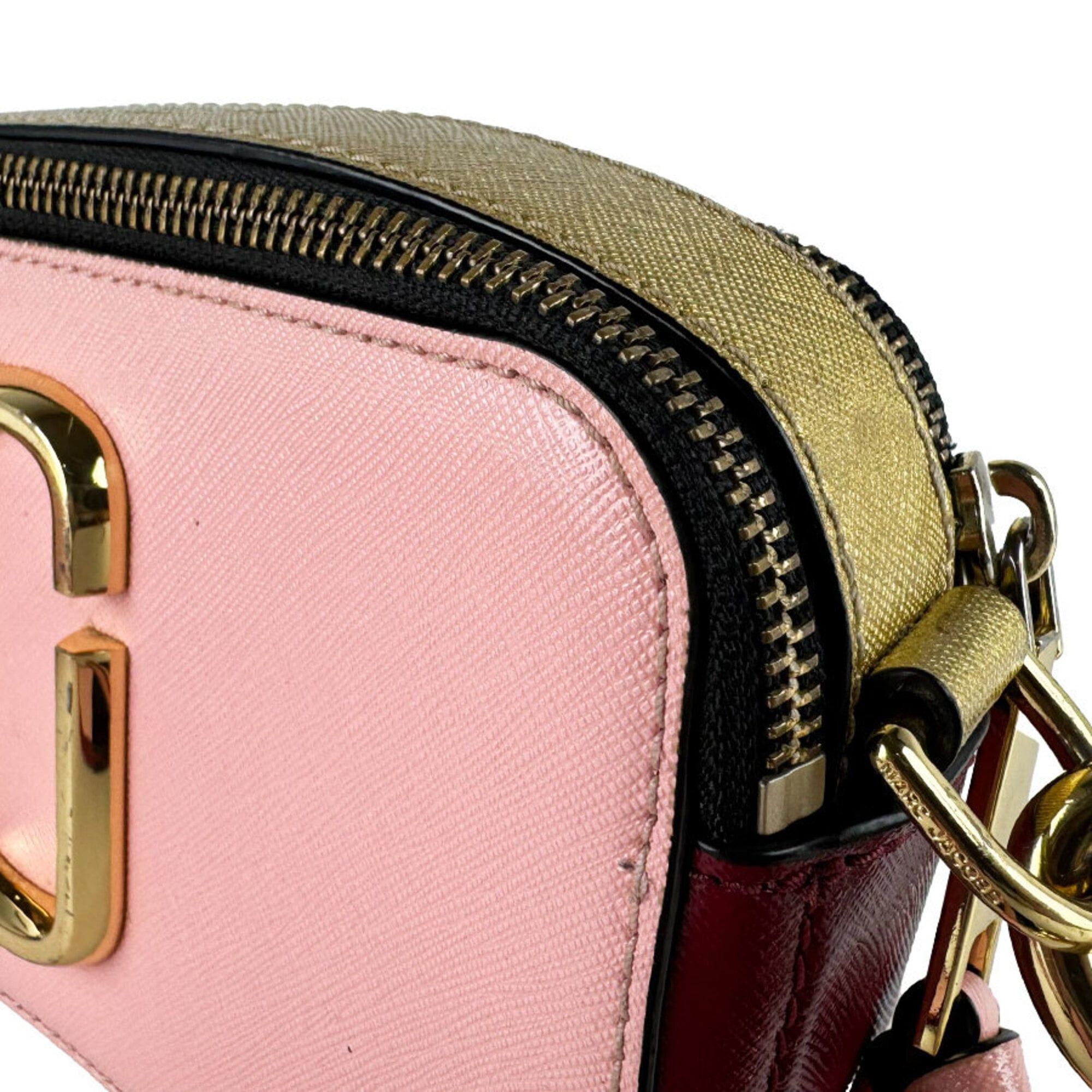 Marc Jacobs Marc Jacobs Snapshot Shoulder Bag, Coated Canvas, Pink, Gold, Red, Women's (z10930) Size ONE SIZE - 6 Thumbnail