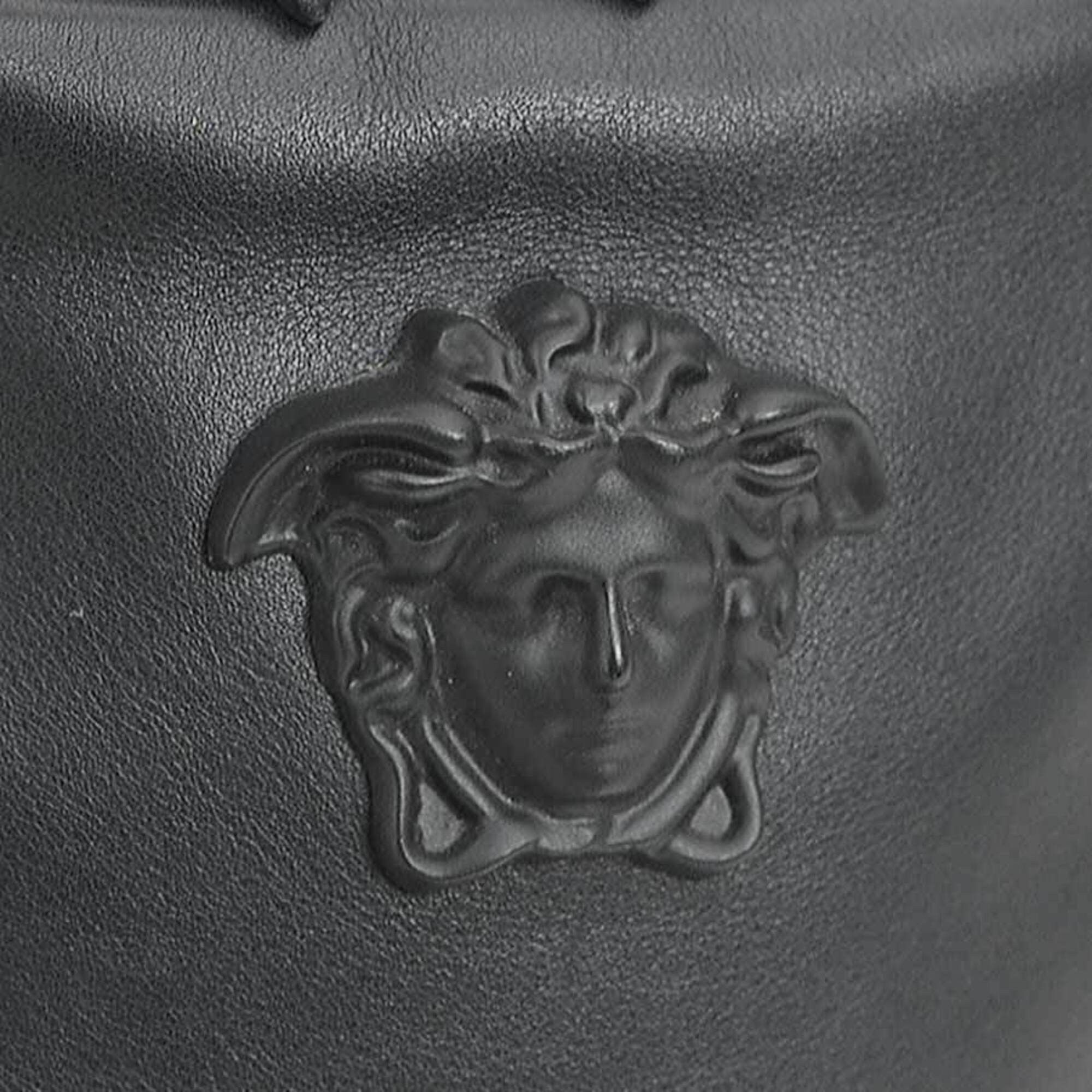 Versace Versace Medusa Crossbody Shoulder Bag, Leather, Black & Gold, Men's Women's, e62121k Size ONE SIZE - 11 Thumbnail