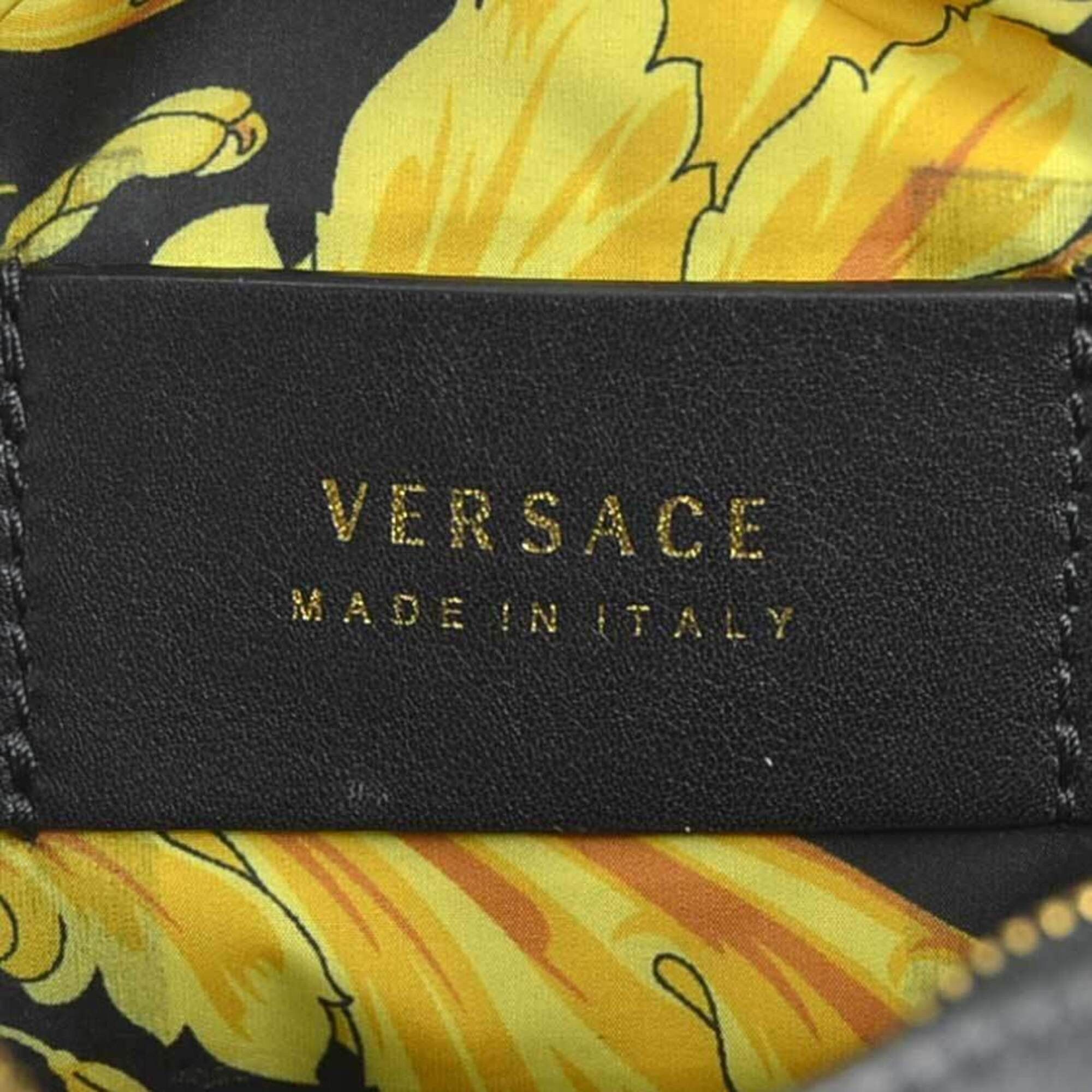 Versace Versace Medusa Crossbody Shoulder Bag, Leather, Black & Gold, Men's Women's, e62121k Size ONE SIZE - 15 Thumbnail