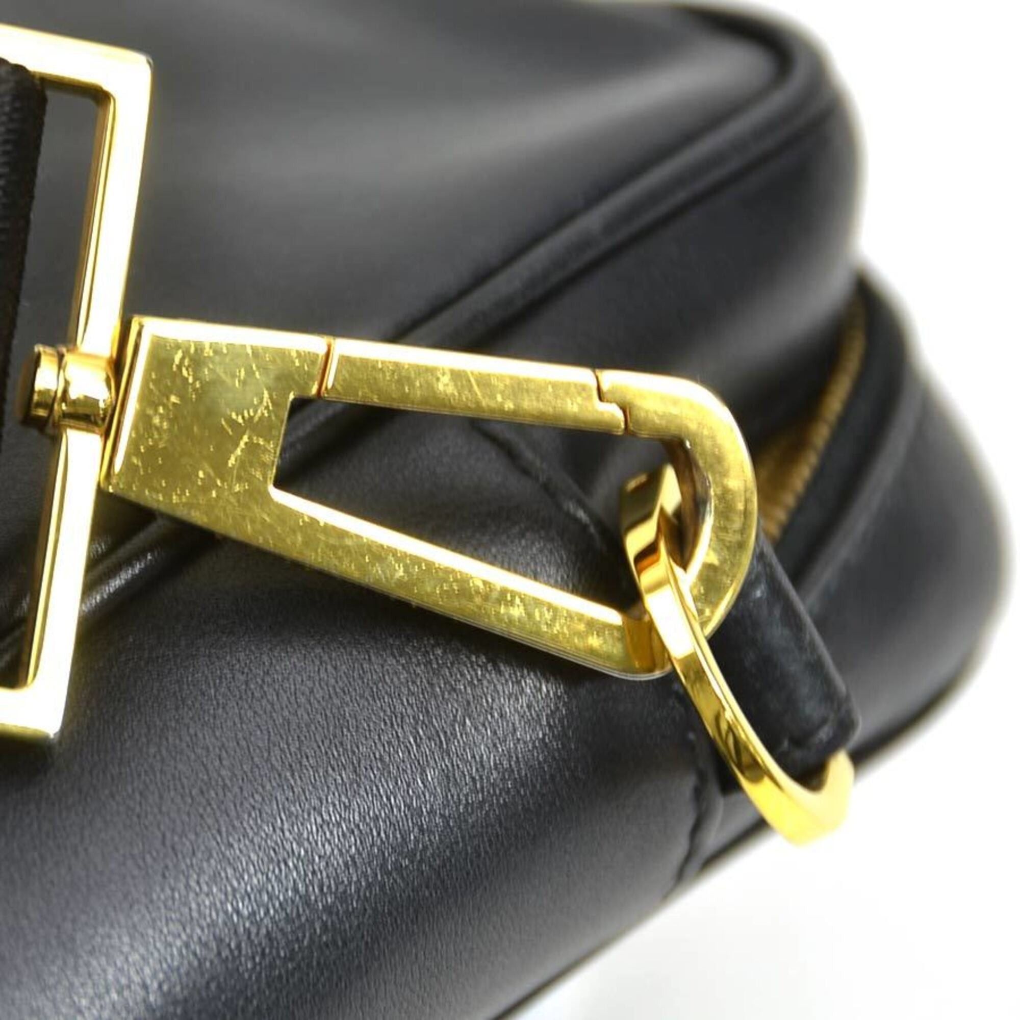 Versace Versace Medusa Crossbody Shoulder Bag, Leather, Black & Gold, Men's Women's, e62121k Size ONE SIZE - 10 Thumbnail