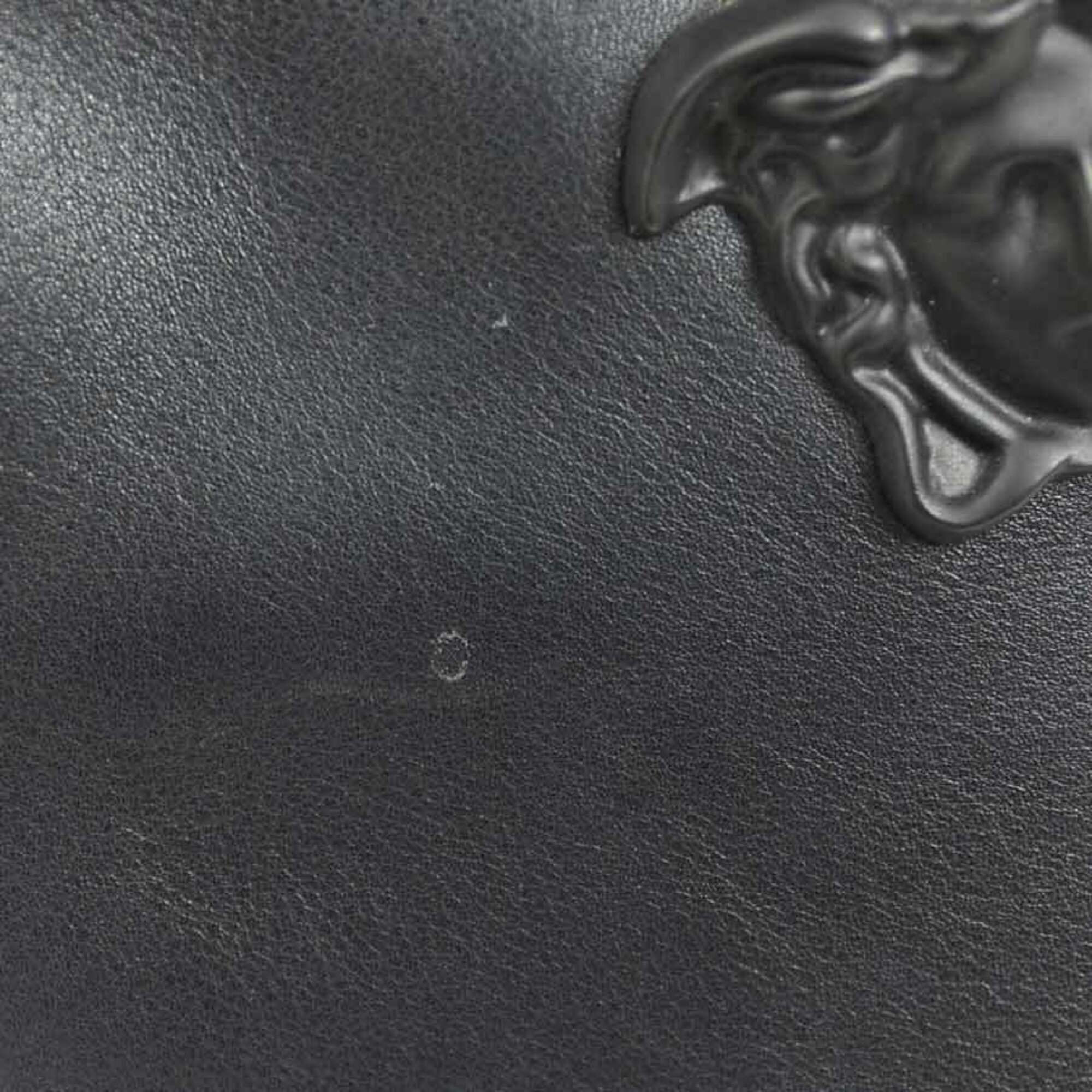 Versace Versace Medusa Crossbody Shoulder Bag, Leather, Black & Gold, Men's Women's, e62121k Size ONE SIZE - 12 Thumbnail