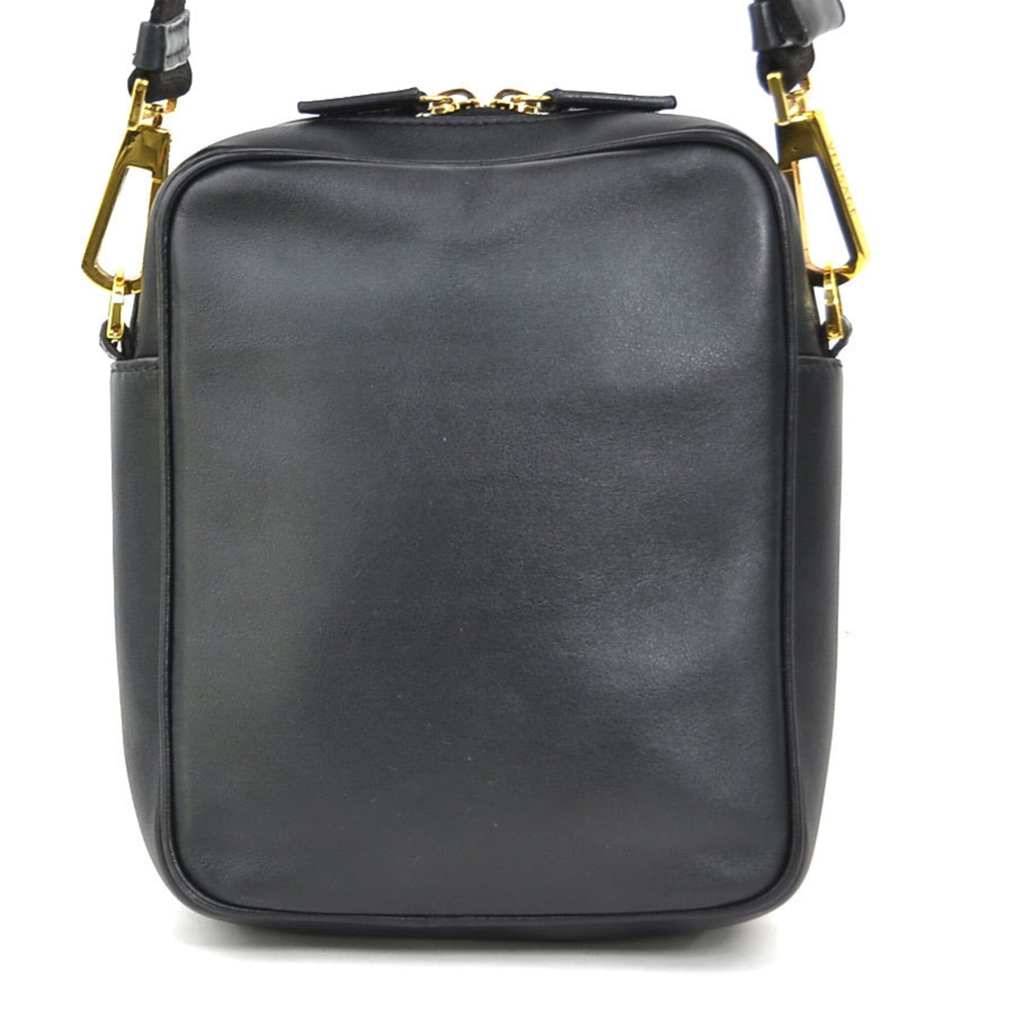 Versace Versace Medusa Crossbody Shoulder Bag, Leather, Black & Gold, Men's Women's, e62121k Size ONE SIZE - 3 Thumbnail