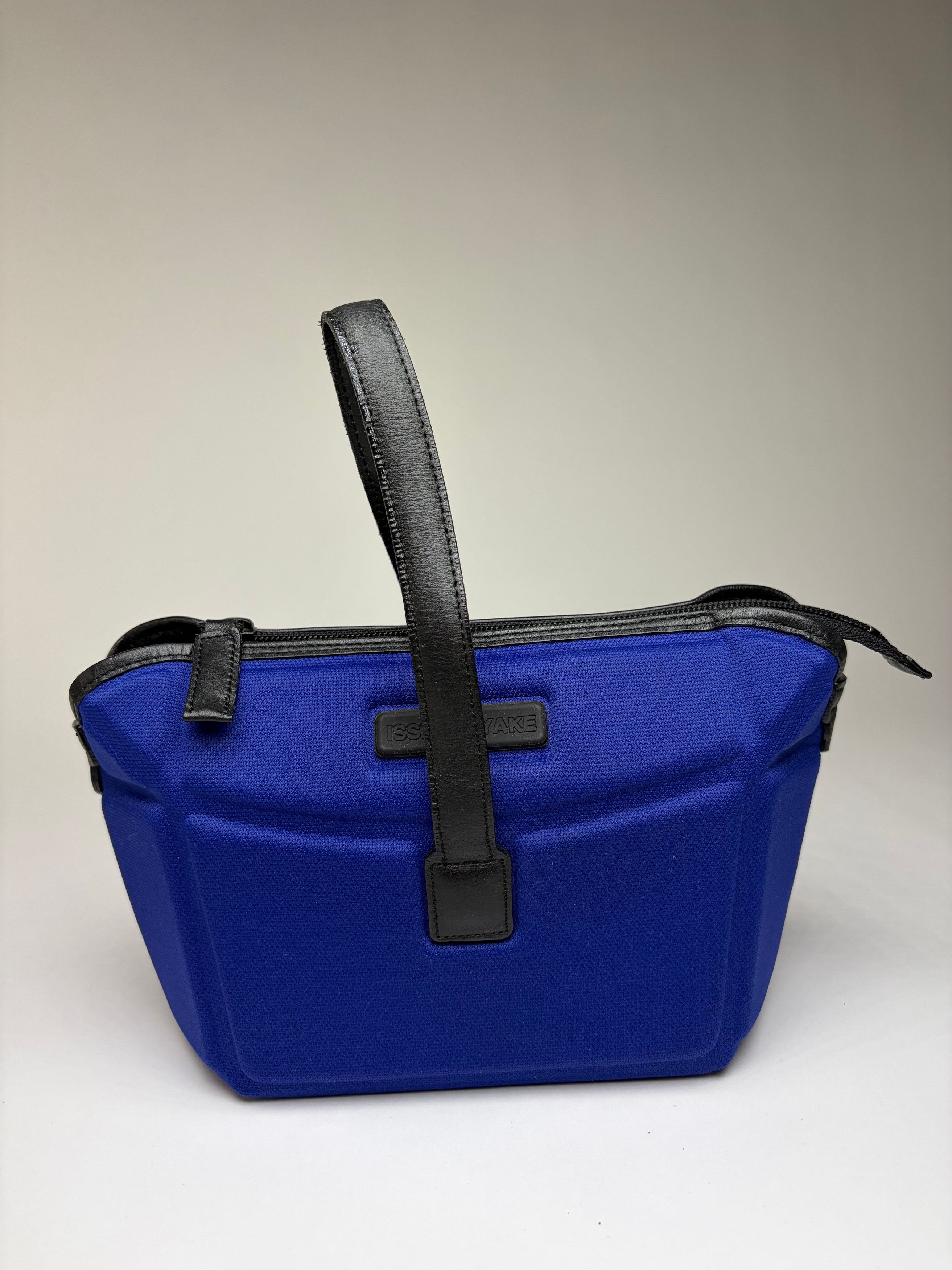 Issey Miyake Vintage Pleats Please Structured Top-Handle Bag Bright Blue Size ONE SIZE - 12 Thumbnail