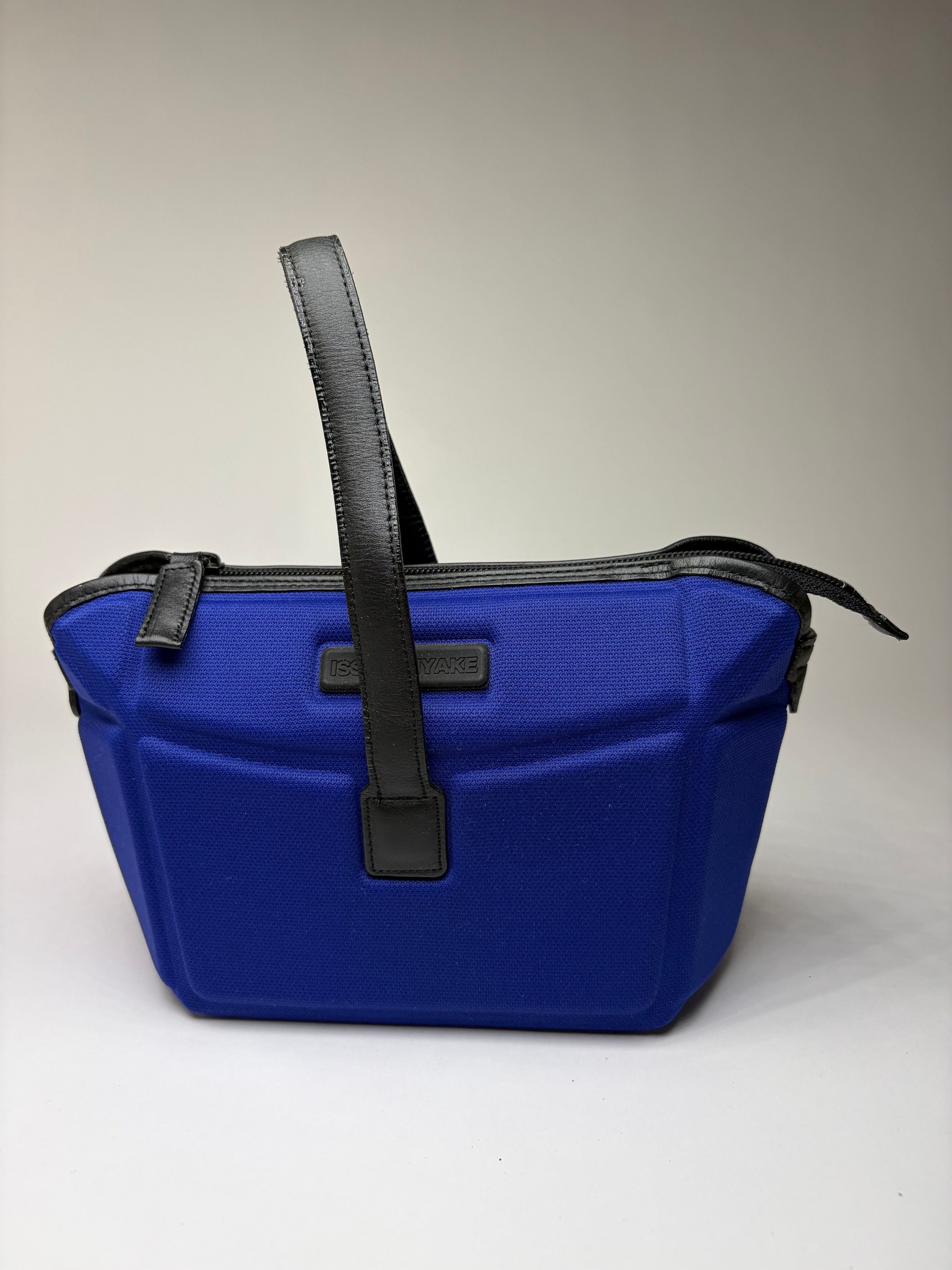 Issey Miyake Vintage Pleats Please Structured Top-Handle Bag Bright Blue Size ONE SIZE - 7 Thumbnail