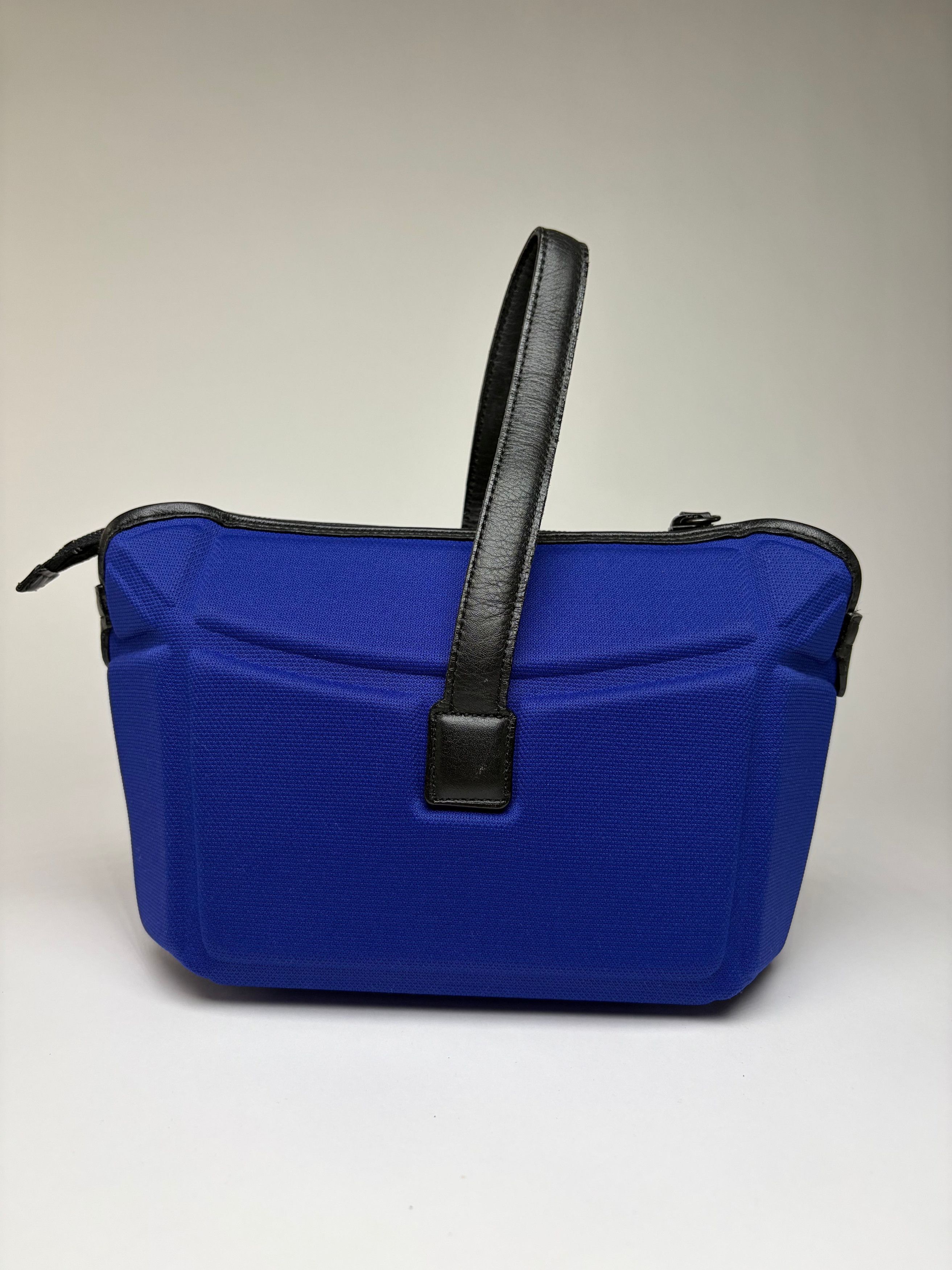 Issey Miyake Vintage Pleats Please Structured Top-Handle Bag Bright Blue Size ONE SIZE - 2 Thumbnail