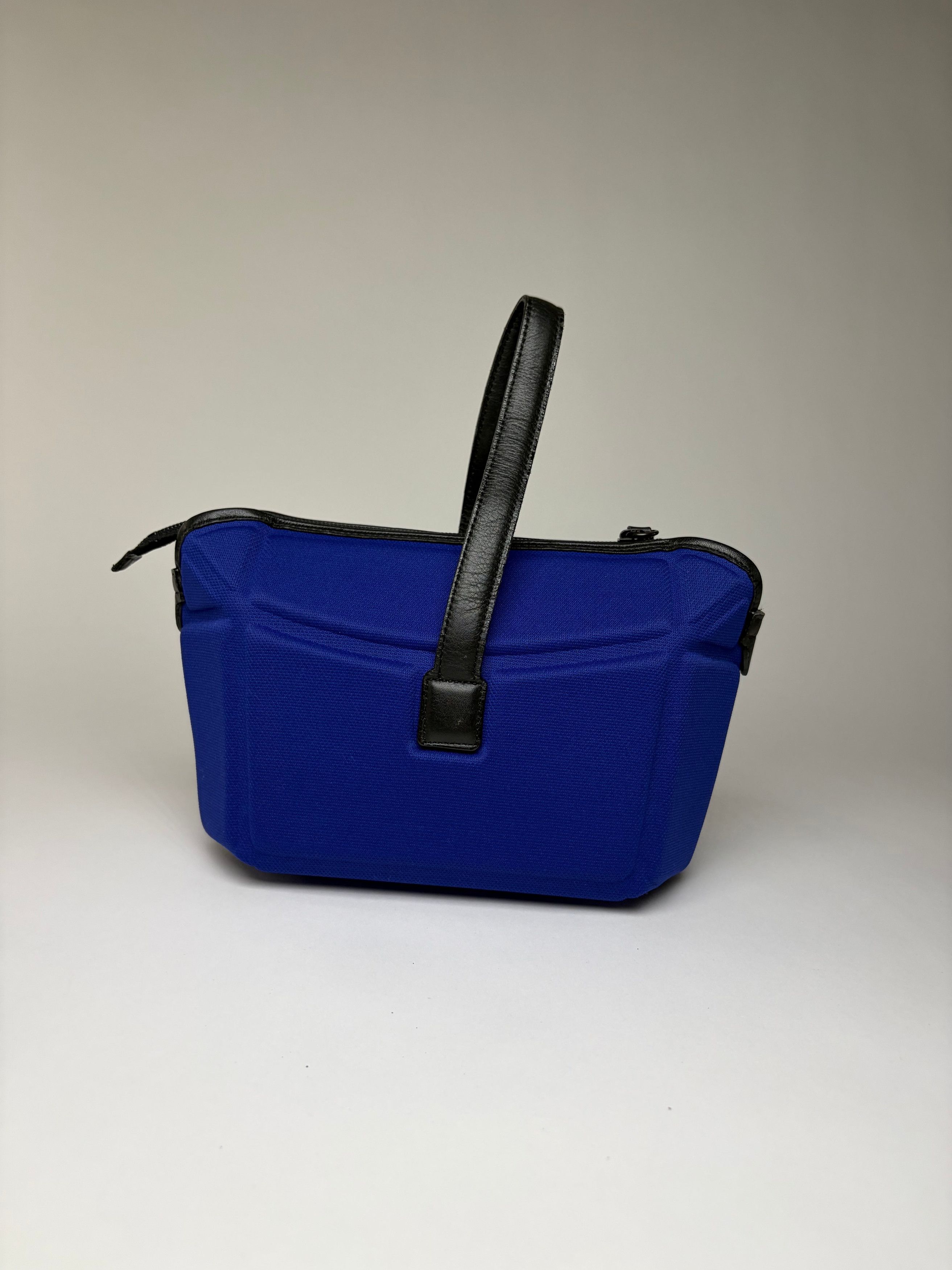 Issey Miyake Vintage Pleats Please Structured Top-Handle Bag Bright Blue Size ONE SIZE - 13 Thumbnail