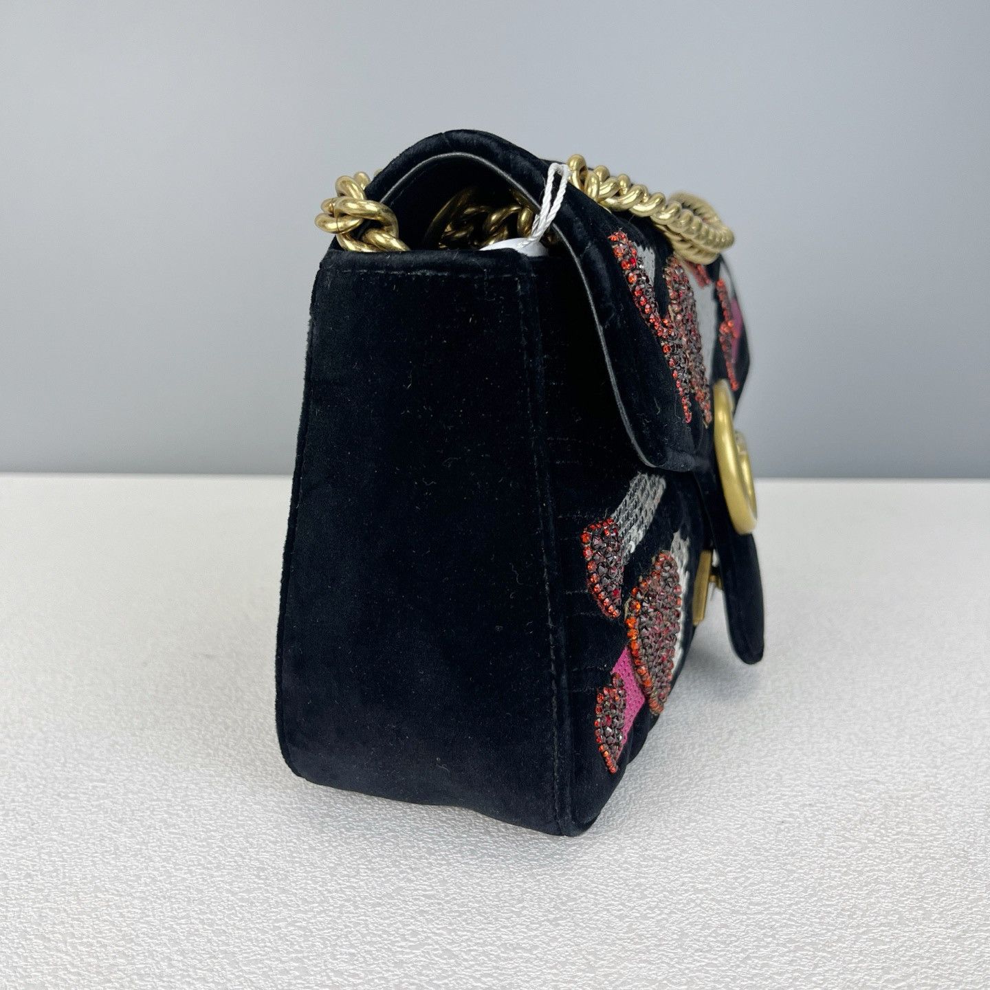 Gucci Gucci GG Marmont Sequin Velvet Shoulder Bag Size ONE SIZE - 3 Thumbnail
