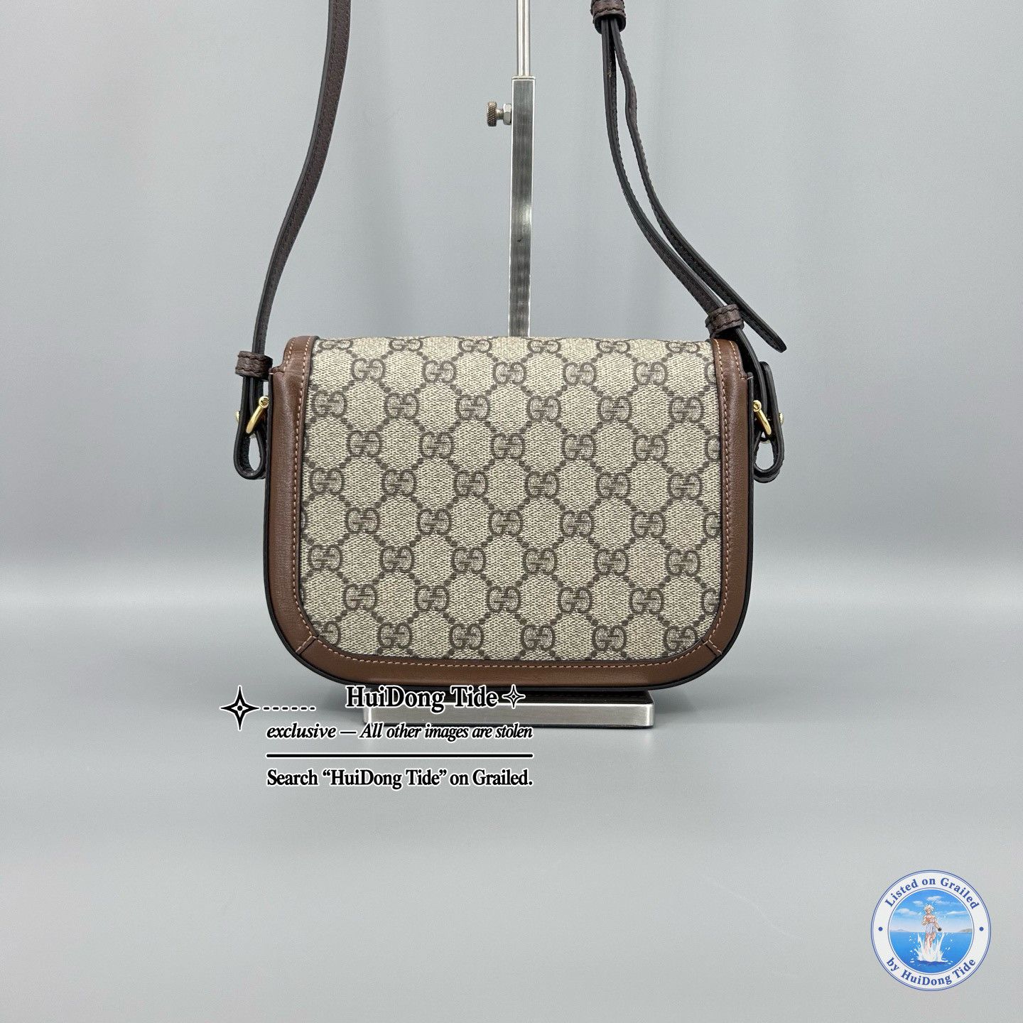 Gucci Gucci Horsebit 1955 Canvas Shoulder Bag ONE SIZE Size ONE SIZE - 3 Thumbnail