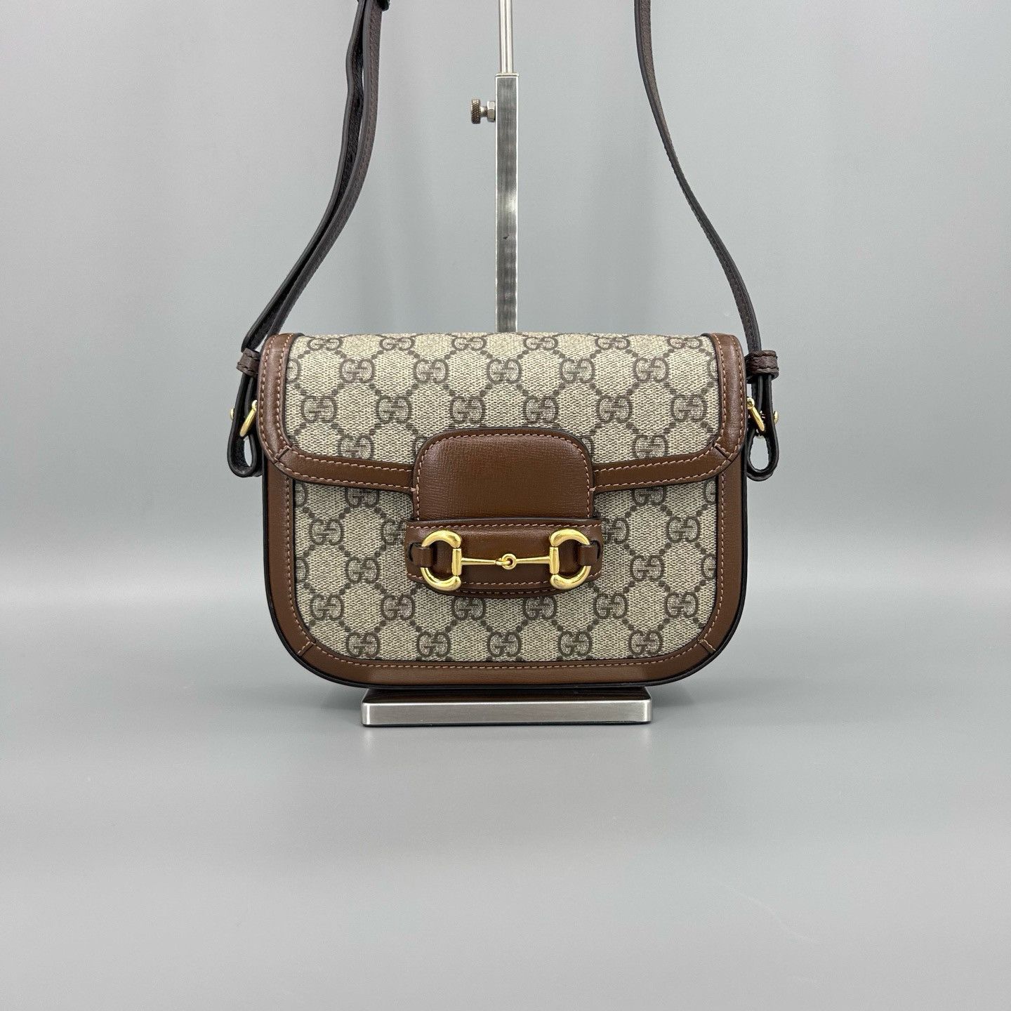 Gucci Gucci Horsebit 1955 Canvas Shoulder Bag ONE SIZE Size ONE SIZE - 2 Thumbnail