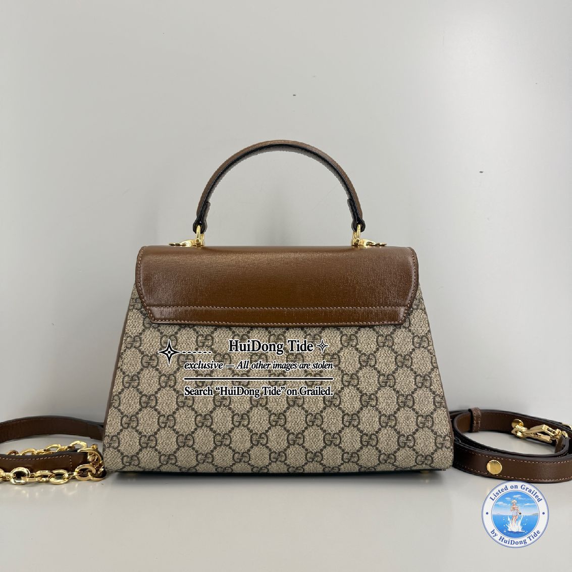 Gucci Gucci Horsebit 1955 Canvas Handle Bag Size ONE SIZE - 5 Thumbnail