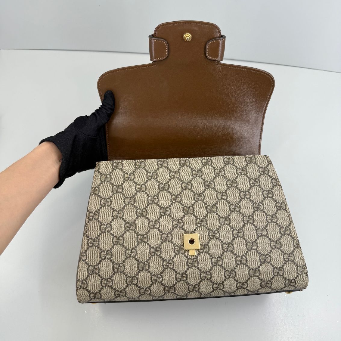 Gucci Gucci Horsebit 1955 Canvas Handle Bag Size ONE SIZE - 9 Thumbnail
