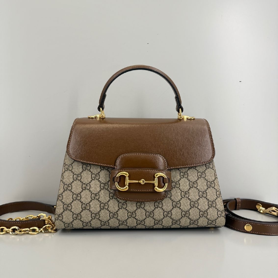 Gucci Gucci Horsebit 1955 Canvas Handle Bag Size ONE SIZE - 2 Thumbnail