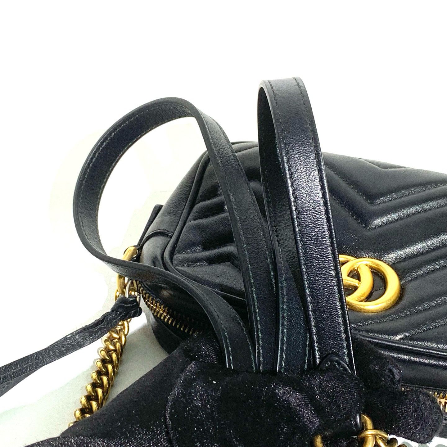 Gucci Gucci GG Marmont Black Quilted Leather Shoulder Bag Size ONE SIZE - 8 Thumbnail