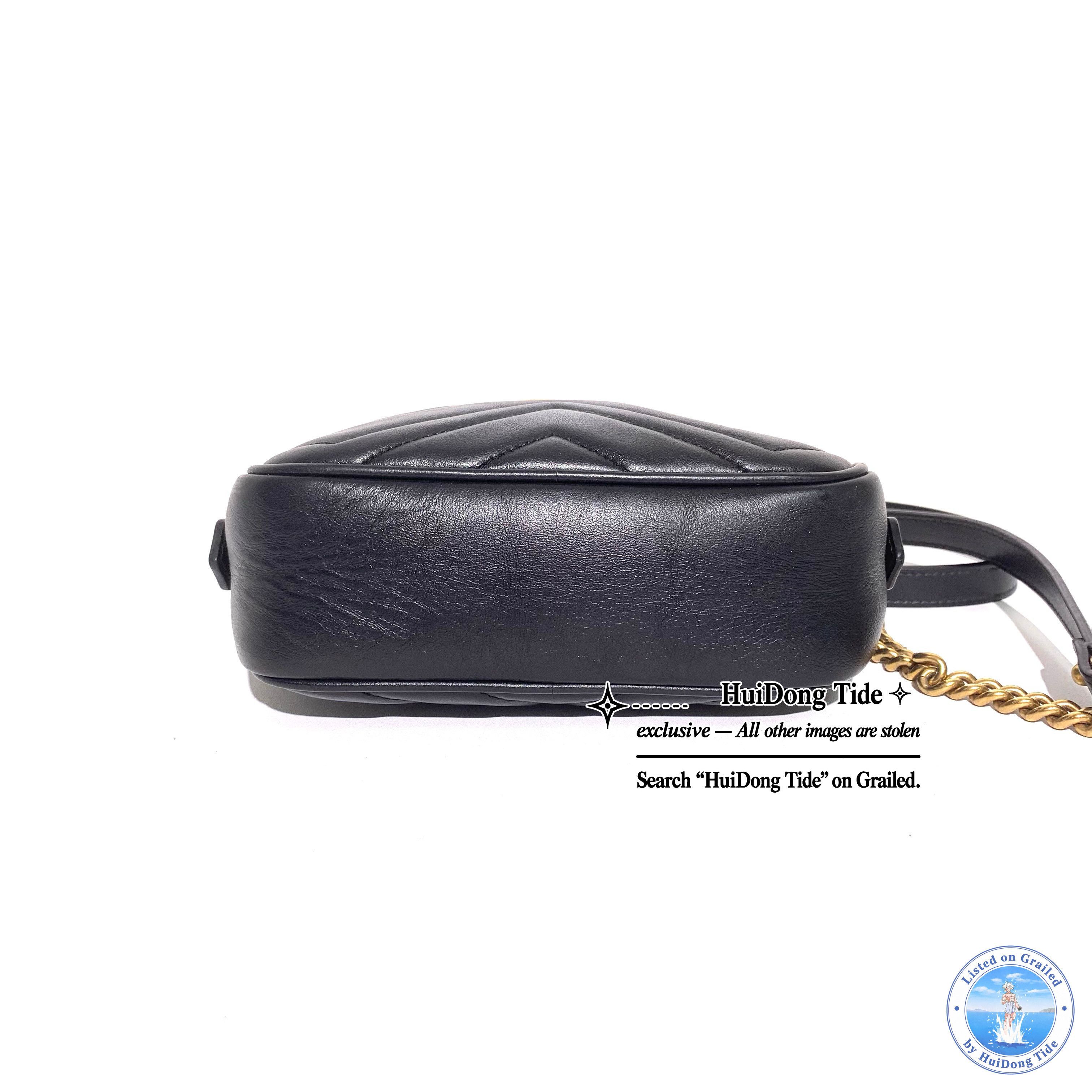 Gucci Gucci GG Marmont Black Quilted Leather Shoulder Bag Size ONE SIZE - 6 Thumbnail