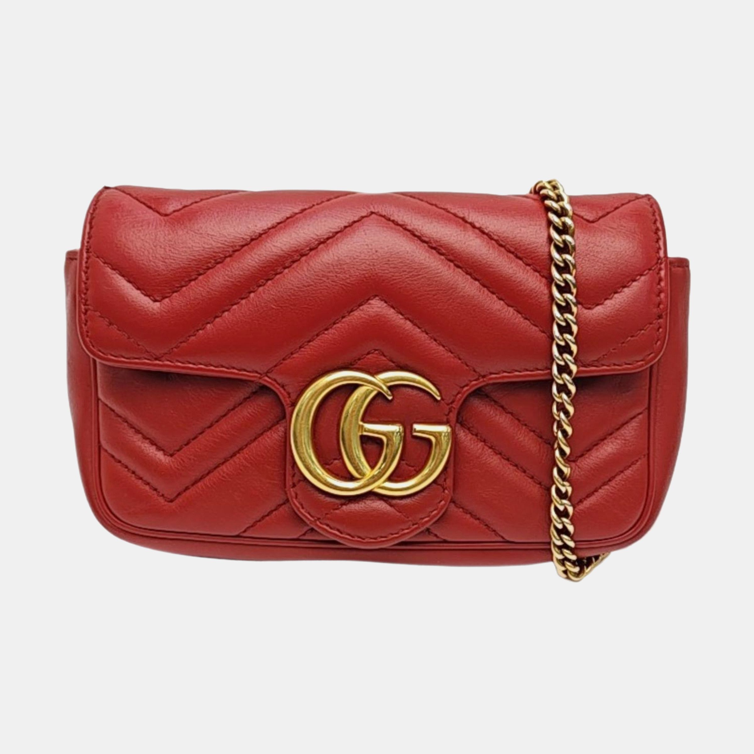 Gucci GUCCI GG Marmont Mini Quilted Leather Bag Size ONE SIZE - 8 Thumbnail