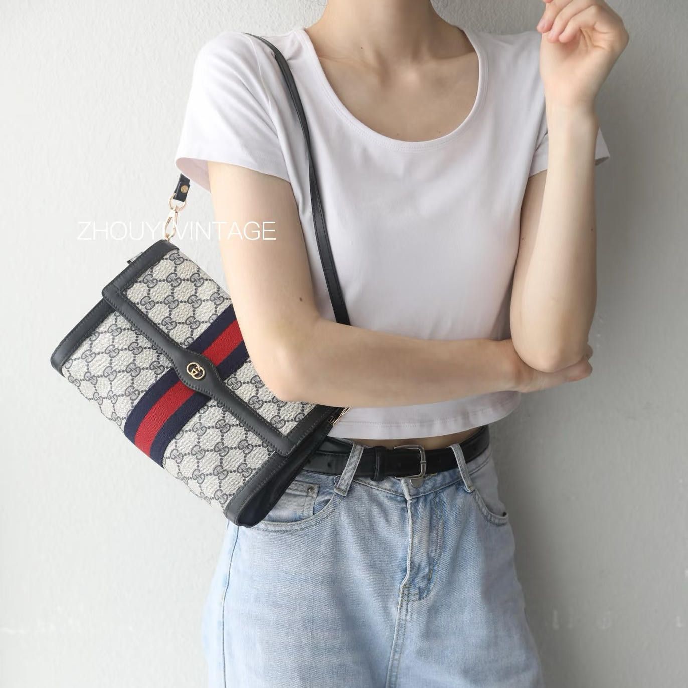Gucci Gucci Ophidia GG Coated Canvas Handle Bag Size ONE SIZE Size ONE SIZE - 11 Thumbnail