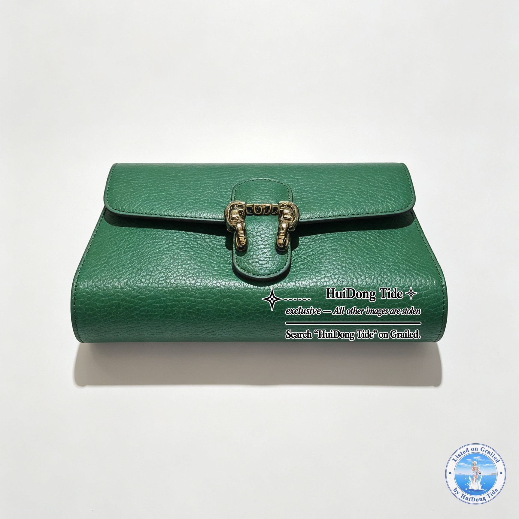 Gucci Gucci Dionysus Green Leather Tiger Head Shoulder Bag Size ONE SIZE - 4 Thumbnail