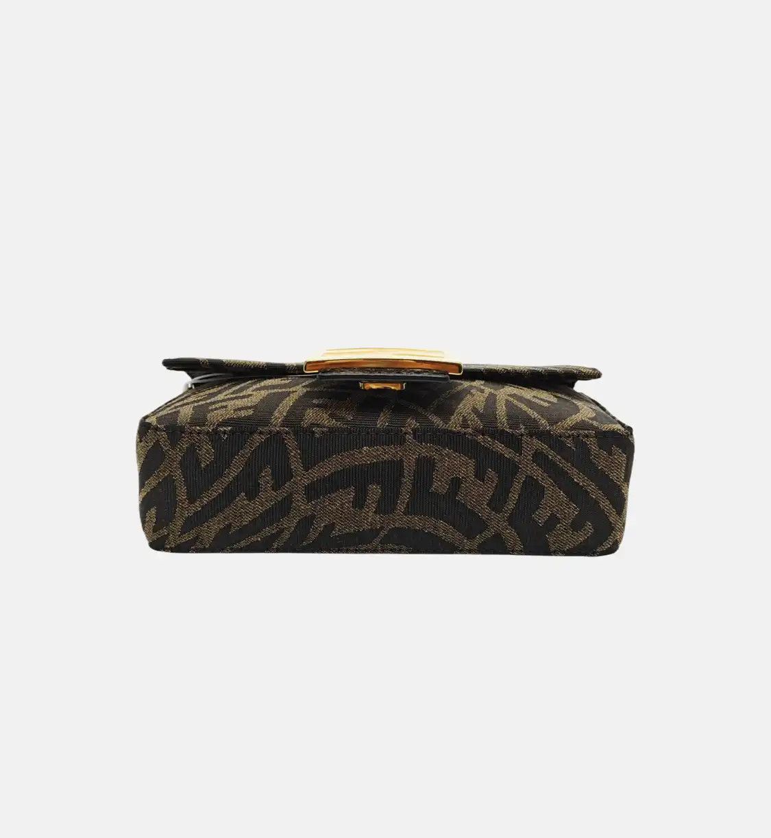 Fendi FENDI Baguette Small brown fabric shoulder bag gold hardware detachable strap Size ONE SIZE - 5 Thumbnail