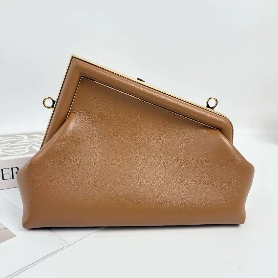 Fendi FENDI First Small brown sheepskin shoulder bag gold hardware detachable strap Size ONE SIZE - 2 Thumbnail