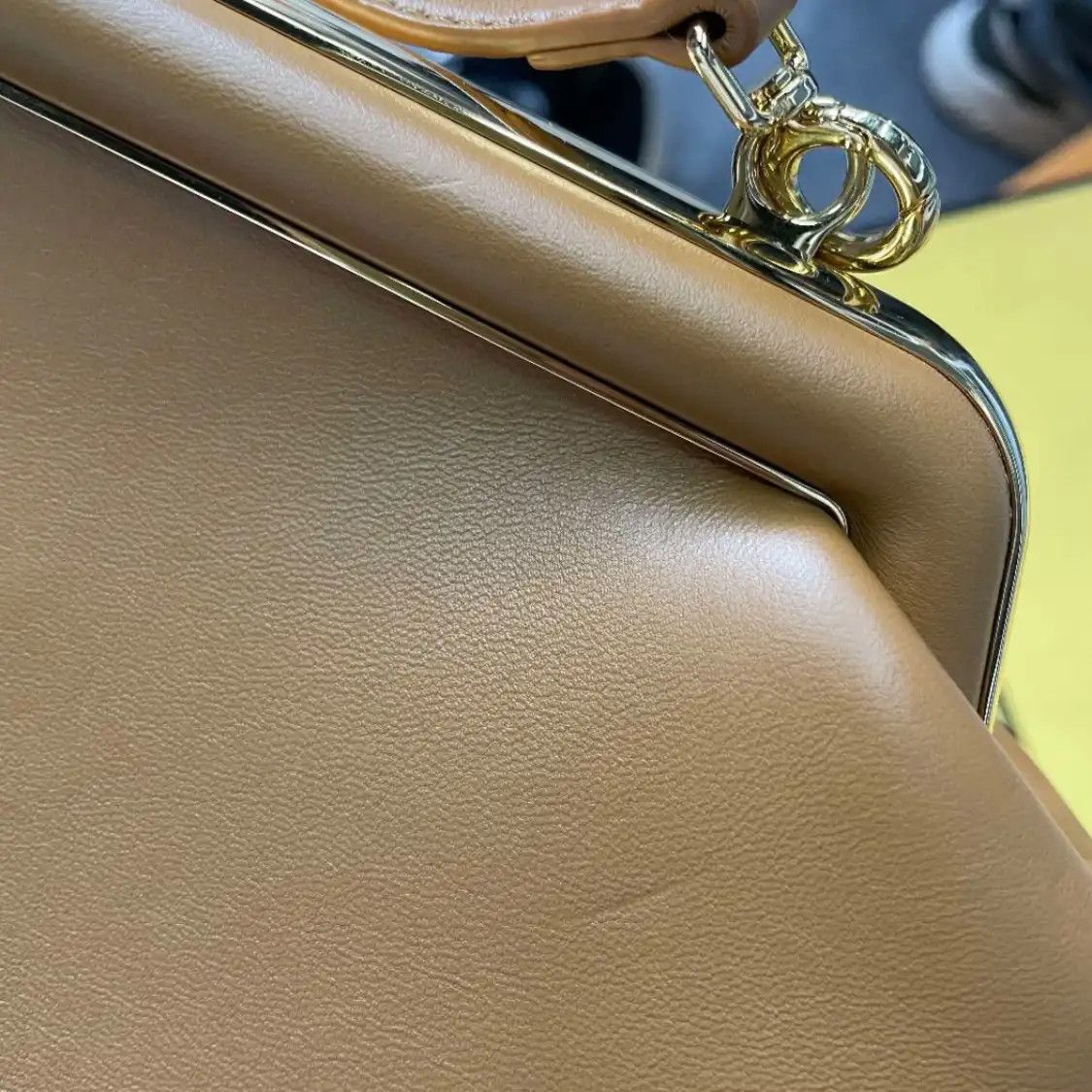 Fendi FENDI First Small brown sheepskin shoulder bag gold hardware detachable strap Size ONE SIZE - 6 Thumbnail