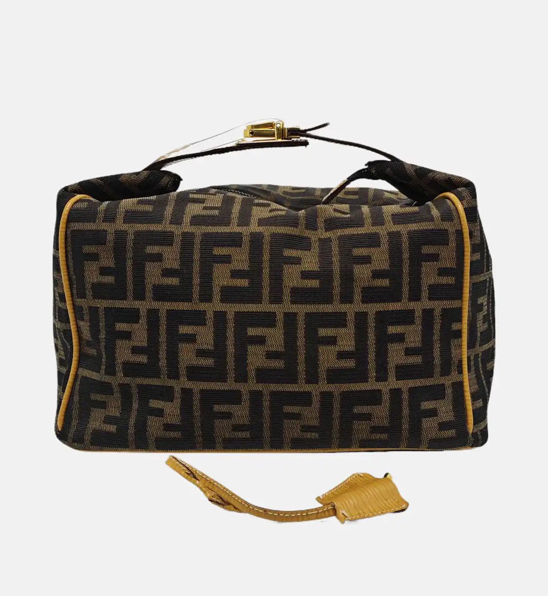 Fendi FENDI brown canvas doubleF handbag gold hardware Size ONE SIZE - 7 Thumbnail