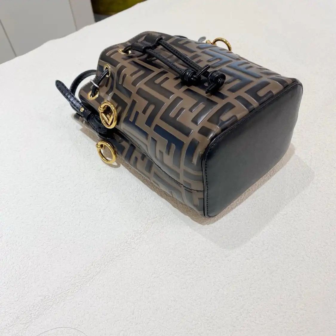 Fendi FENDI Mon Tresor mini brown cowhide leather doubleF monogram crossbody bag Size ONE SIZE - 5 Thumbnail
