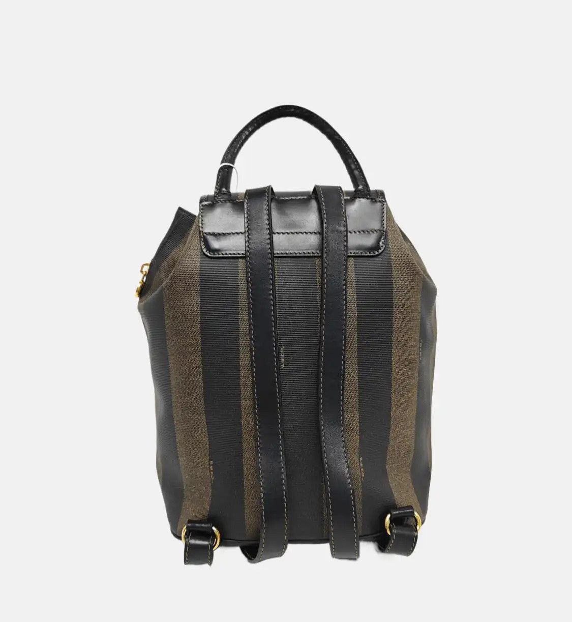 Fendi FENDI Pequin color-block coated canvas backpack gold hardware Size ONE SIZE - 4 Thumbnail