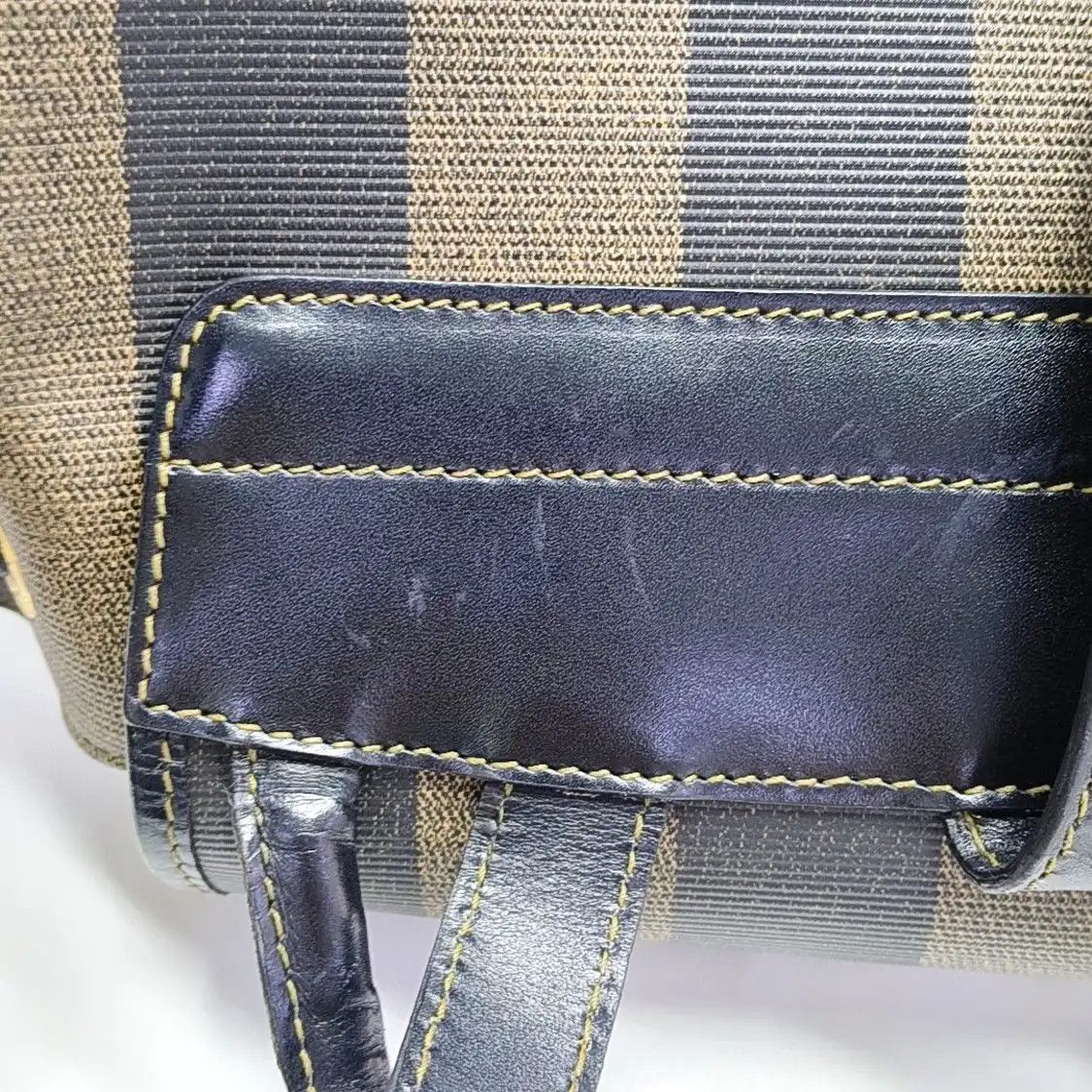 Fendi FENDI Pequin color-block coated canvas backpack gold hardware Size ONE SIZE - 13 Thumbnail
