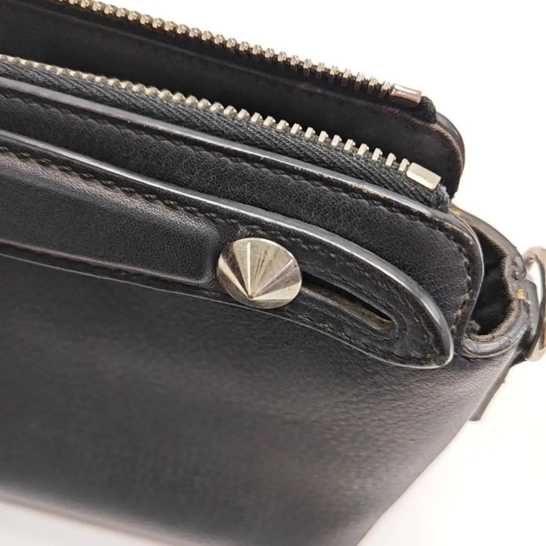 Fendi FENDI By The Way mini black cowhide leather stud crossbody bag shoulder bag hand Size ONE SIZE - 10 Thumbnail
