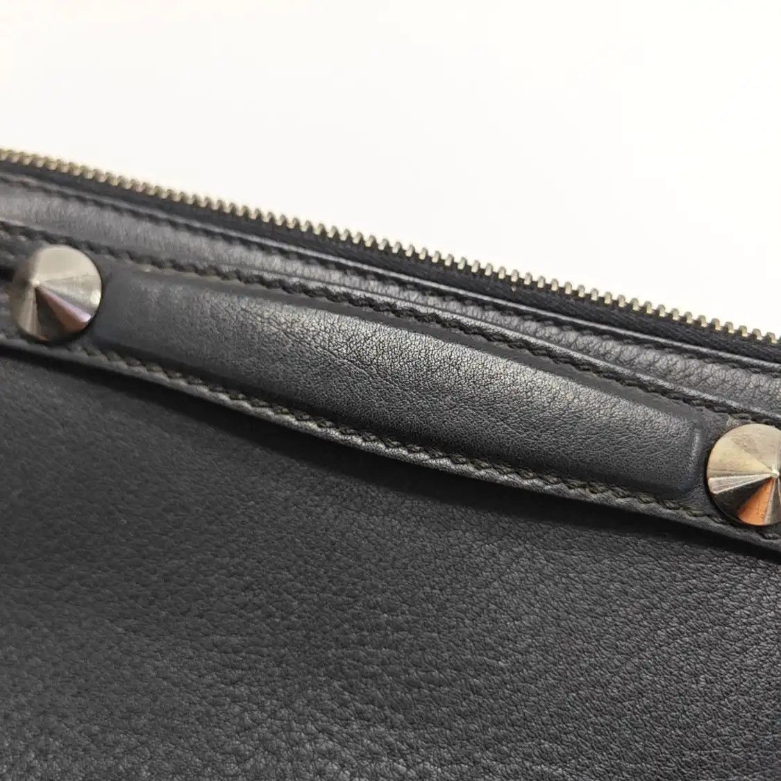 Fendi FENDI By The Way mini black cowhide leather stud crossbody bag shoulder bag hand Size ONE SIZE - 9 Thumbnail