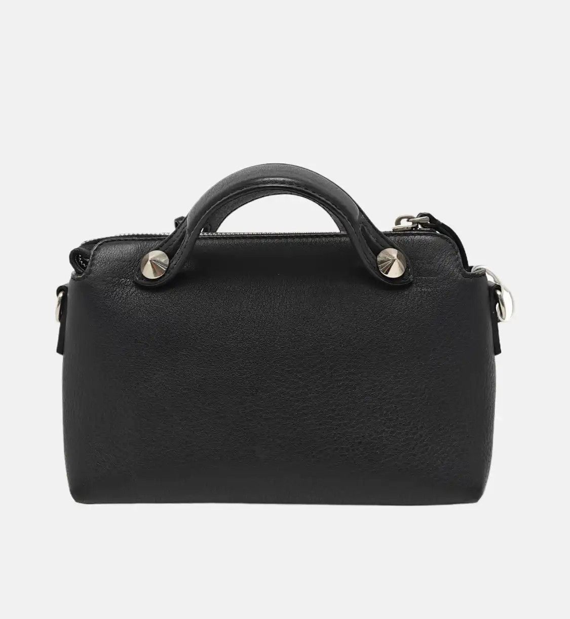 Fendi FENDI By The Way mini black cowhide leather stud crossbody bag shoulder bag hand Size ONE SIZE - 4 Thumbnail