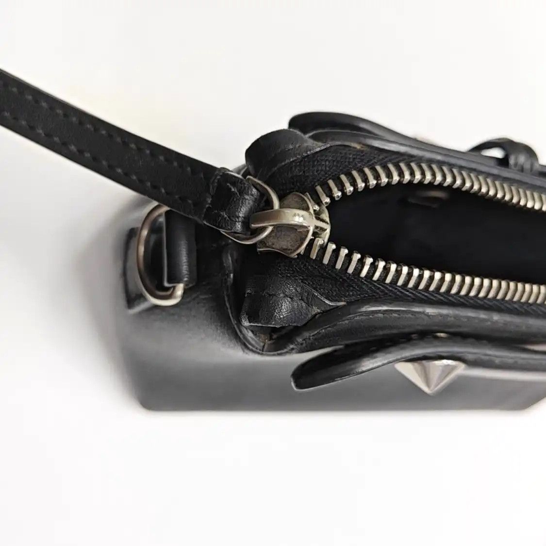 Fendi FENDI By The Way mini black cowhide leather stud crossbody bag shoulder bag hand Size ONE SIZE - 18 Thumbnail