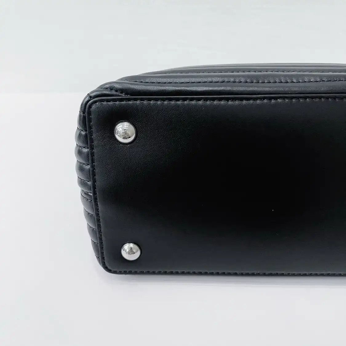 Fendi FENDI Dotcom black leather stud quilted shoulder bag Size ONE SIZE - 7 Thumbnail