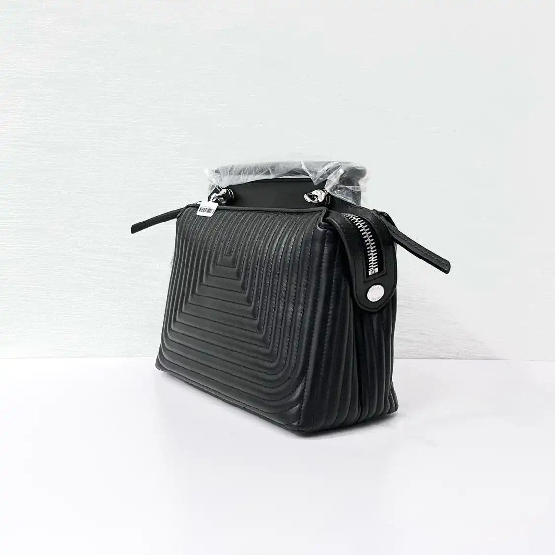 Fendi FENDI Dotcom black leather stud quilted shoulder bag Size ONE SIZE - 3 Thumbnail