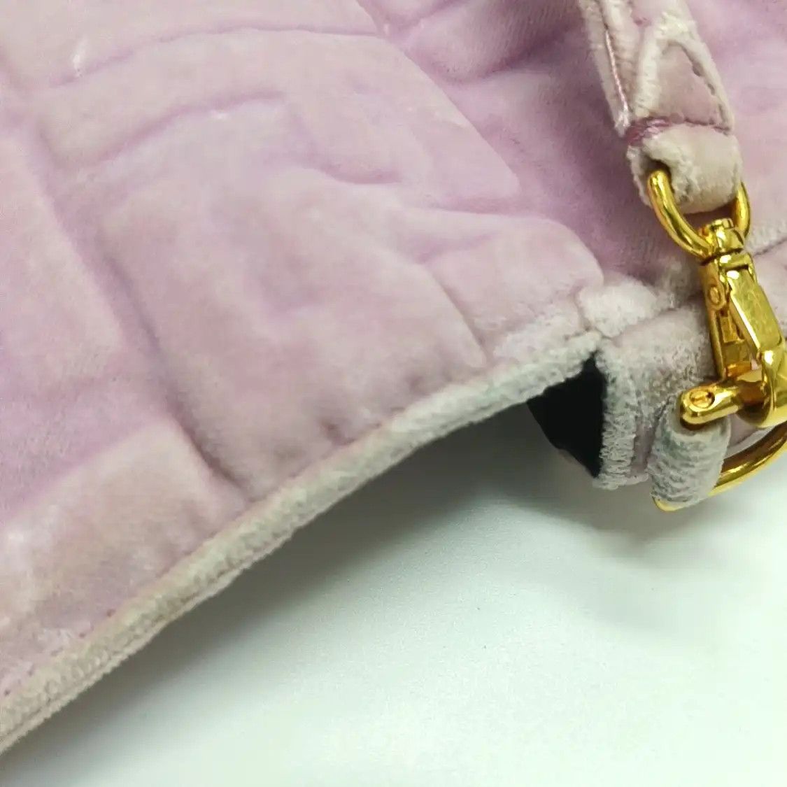 Fendi FENDI Baguette mini pink fabric doubleF shoulder bag gold hardware 2 striped det Size ONE SIZE - 9 Thumbnail