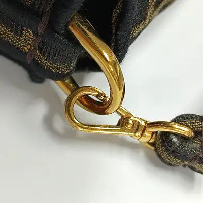 Fendi FENDI Baguette mini brown fabric doubleF jacquard baguette bag shoulder bag hand Size ONE SIZE - 10 Thumbnail