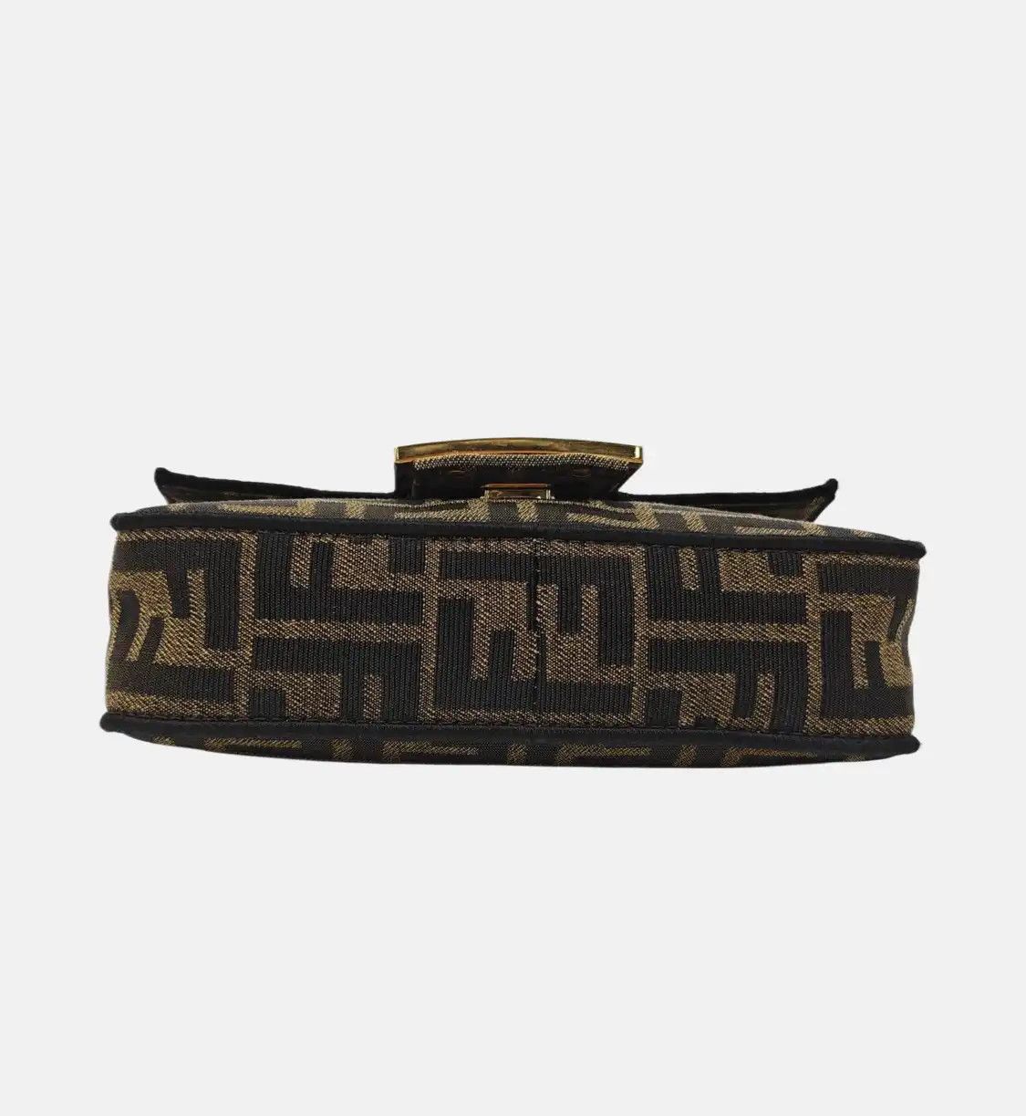 Fendi FENDI Baguette mini brown fabric doubleF jacquard baguette bag shoulder bag hand Size ONE SIZE - 6 Thumbnail