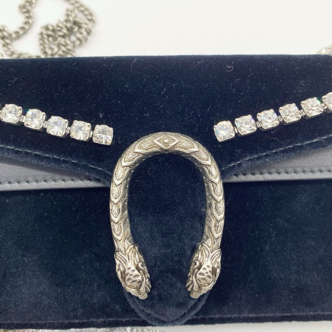 Gucci Gucci Dionysus Velvet Crystal Shoulder Bag Size ONE SIZE - 11 Thumbnail