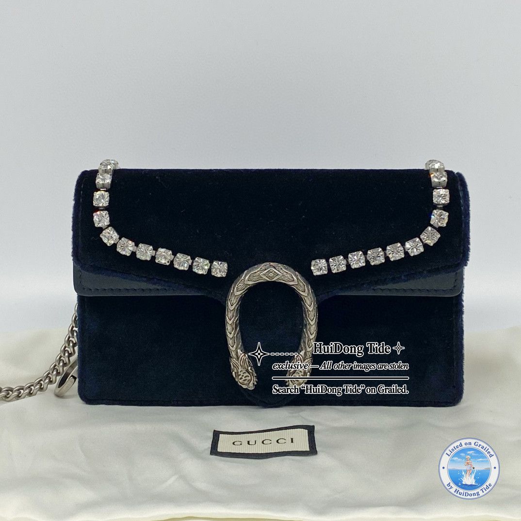 Gucci Gucci Dionysus Velvet Crystal Shoulder Bag Size ONE SIZE - 8 Thumbnail