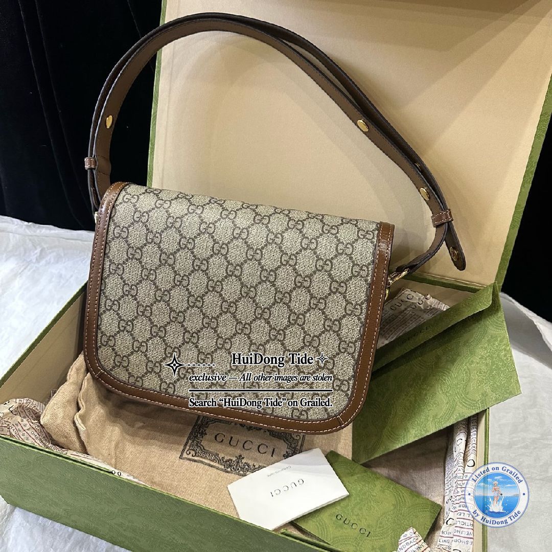 Gucci Gucci Horsebit 1955 Monogram Shoulder Bag Size ONE SIZE - 5 Thumbnail