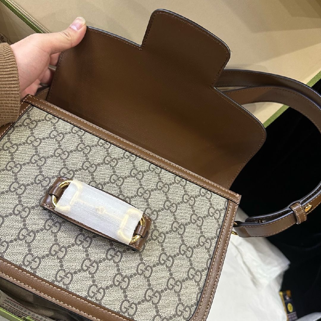 Gucci Gucci Horsebit 1955 Monogram Shoulder Bag Size ONE SIZE - 9 Thumbnail