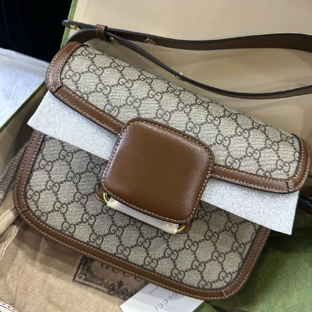 Gucci Gucci Horsebit 1955 Monogram Shoulder Bag Size ONE SIZE - 8 Thumbnail