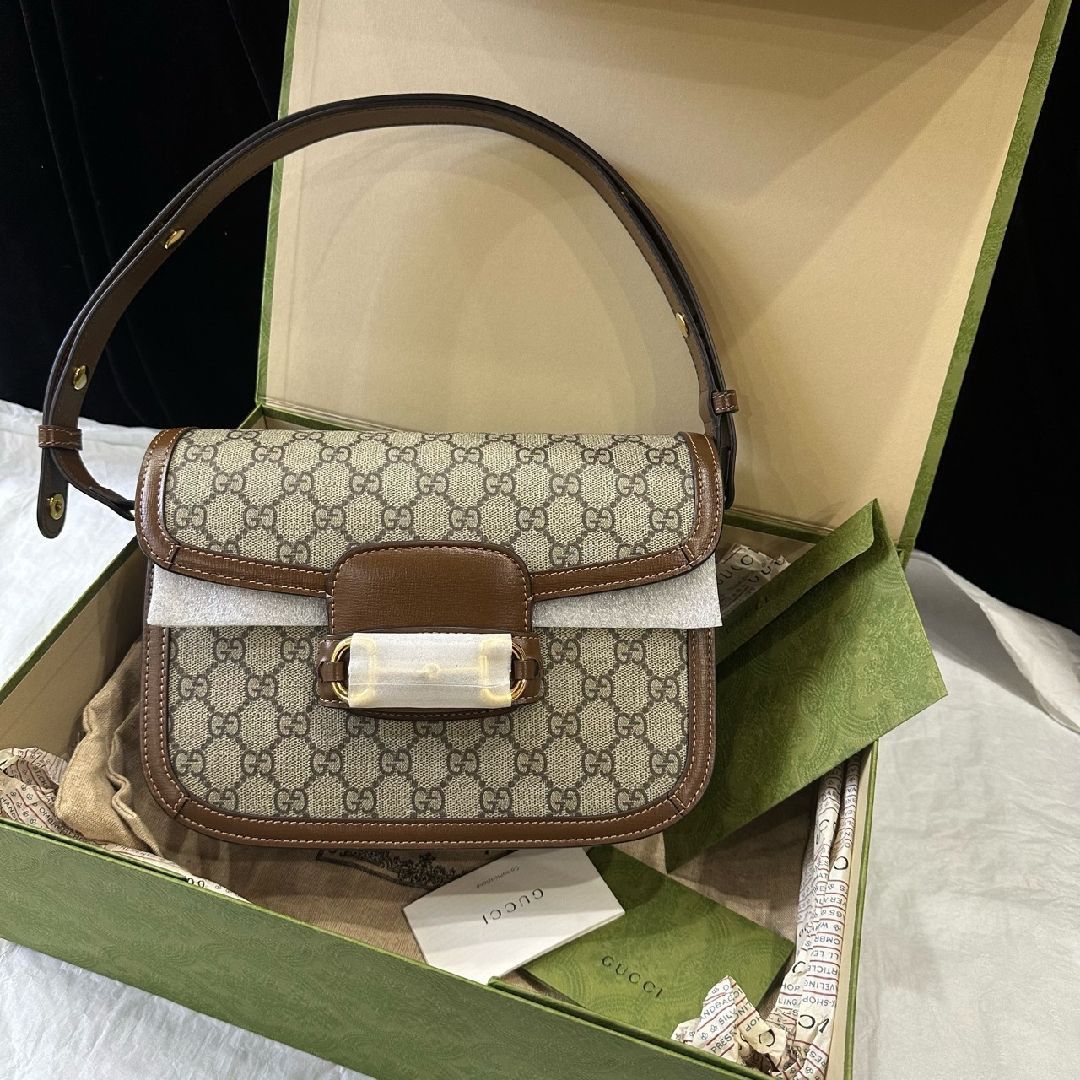 Gucci Gucci Horsebit 1955 Monogram Shoulder Bag Size ONE SIZE - 10 Thumbnail