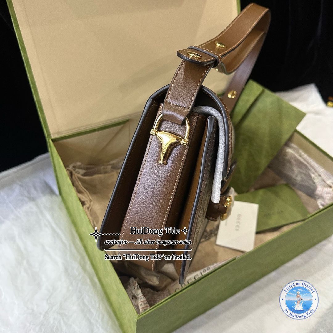 Gucci Gucci Horsebit 1955 Monogram Shoulder Bag Size ONE SIZE - 3 Thumbnail